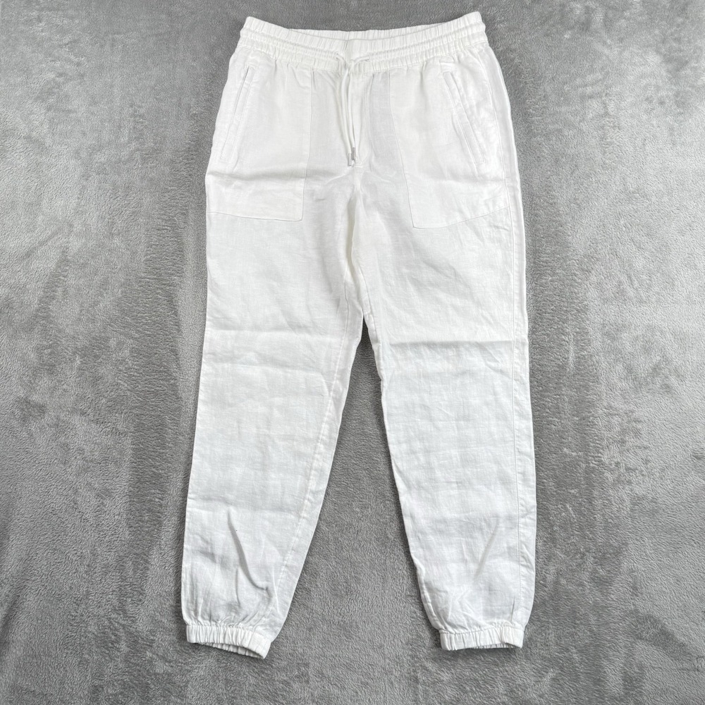 Athleta White Drawstring Jogger Track Pants